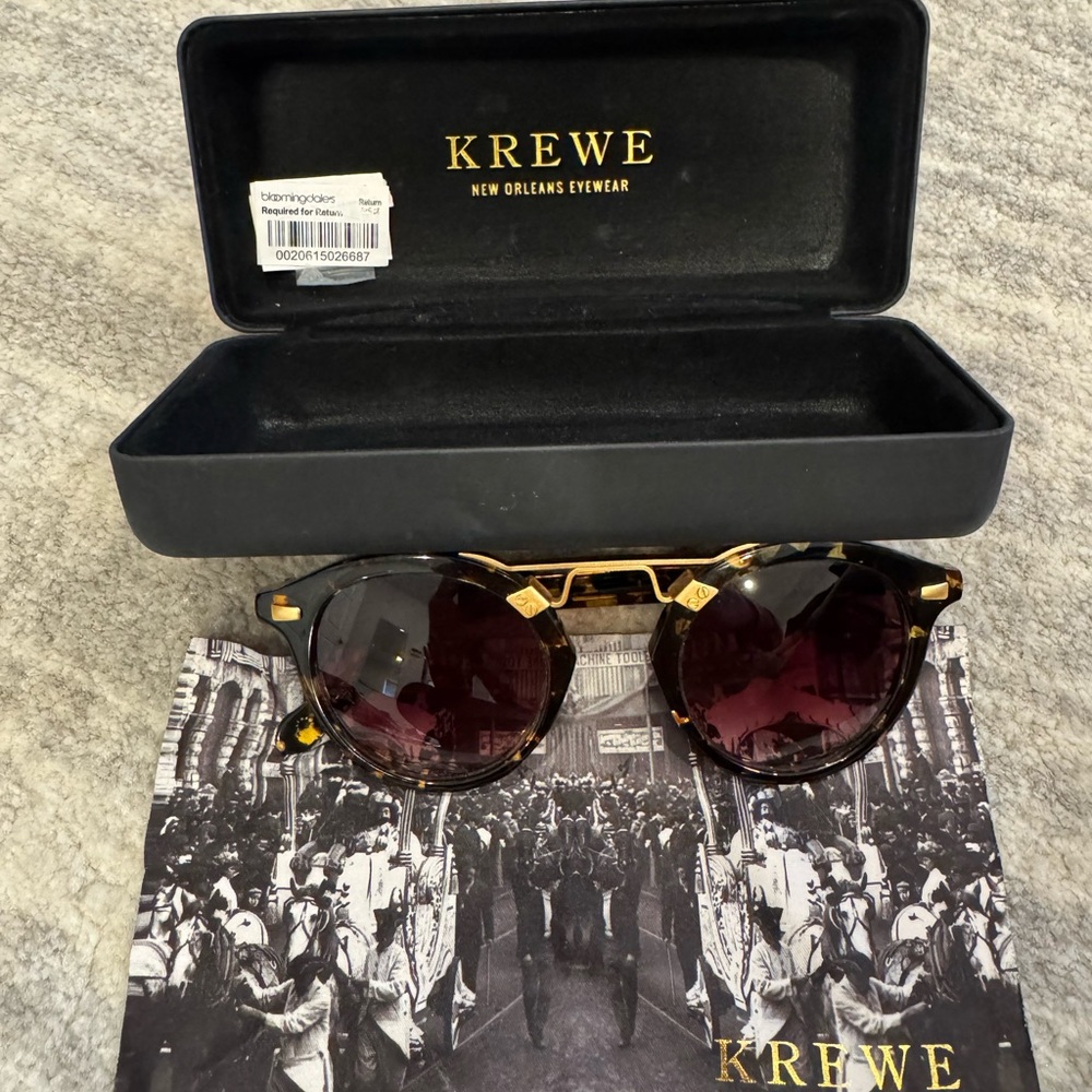 KREWE STL II 24K Sunglasses - tortoise shell and gold Zulu/Black Gradient